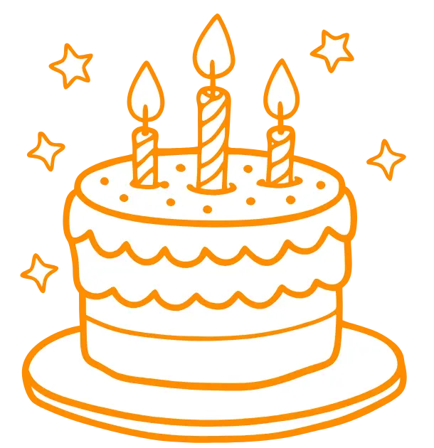 Illustration gâteau d'anniversaire festif