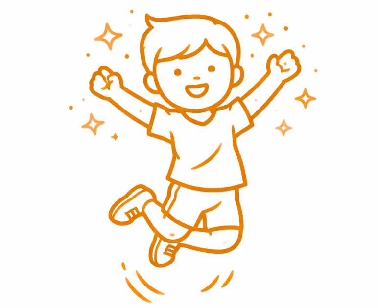 Illustration enfant heureux à une fête d'anniversaire