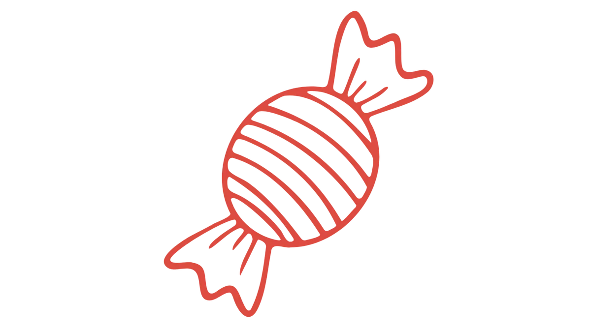 Illustration bonbon rouge pour fête d'enfants
