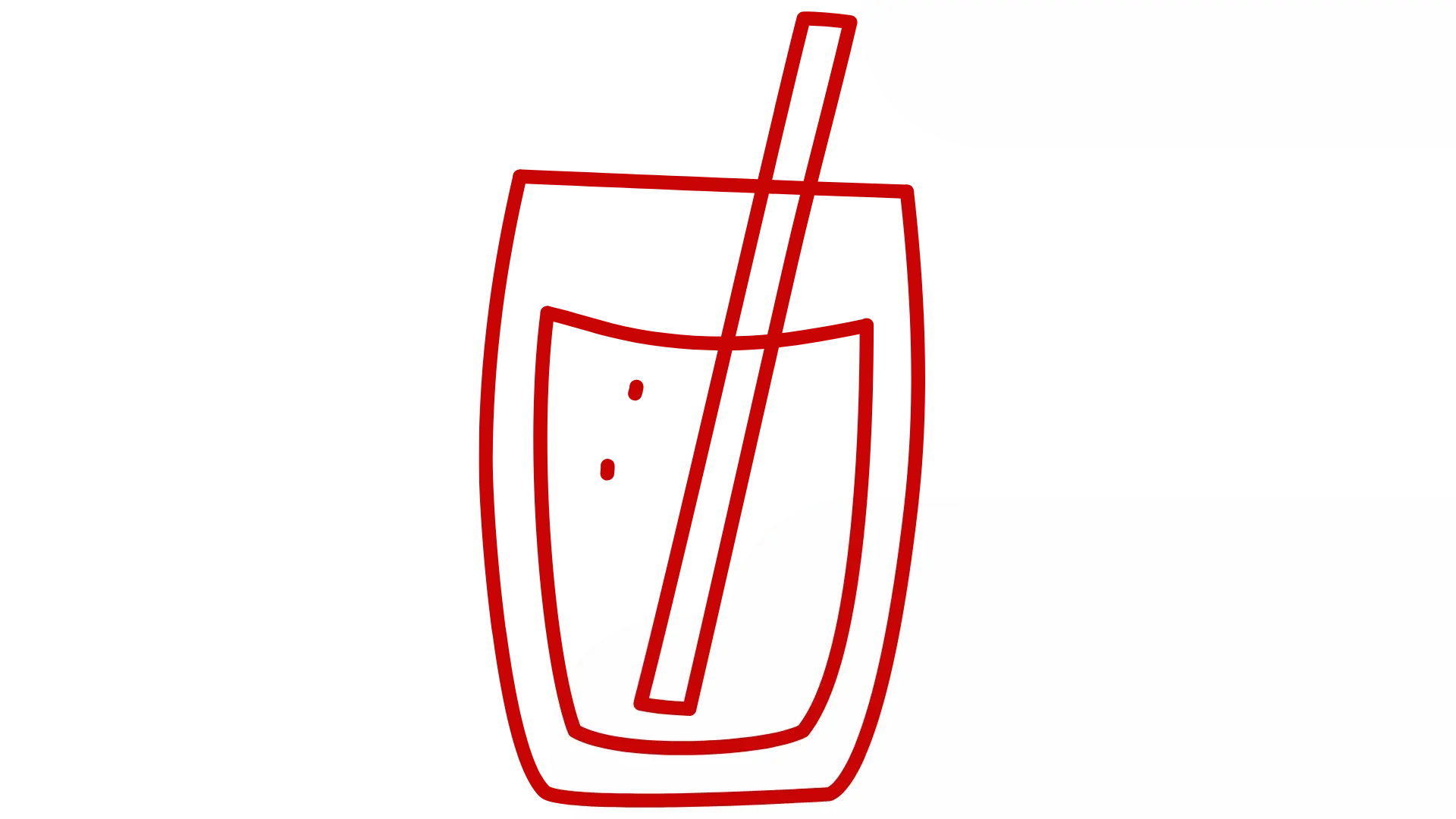 Illustration d'un verre de boisson avec paille pour fête d'anniversaire