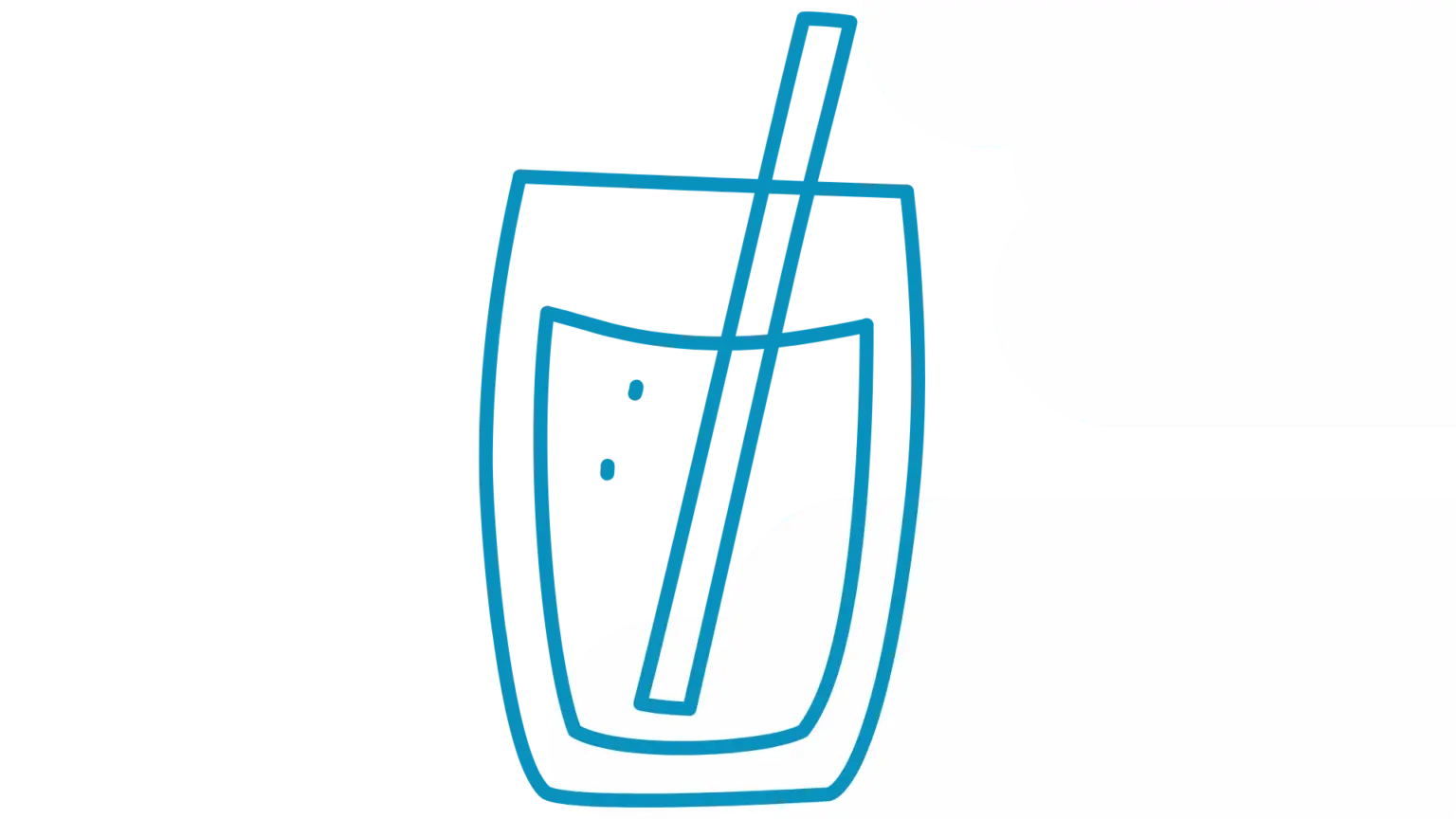Illustration verre de jus bleu avec paille