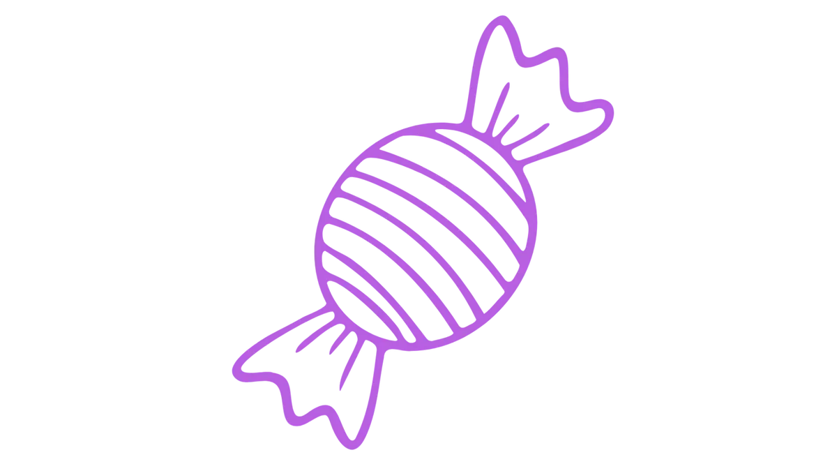 Illustration bonbon violet pour anniversaire